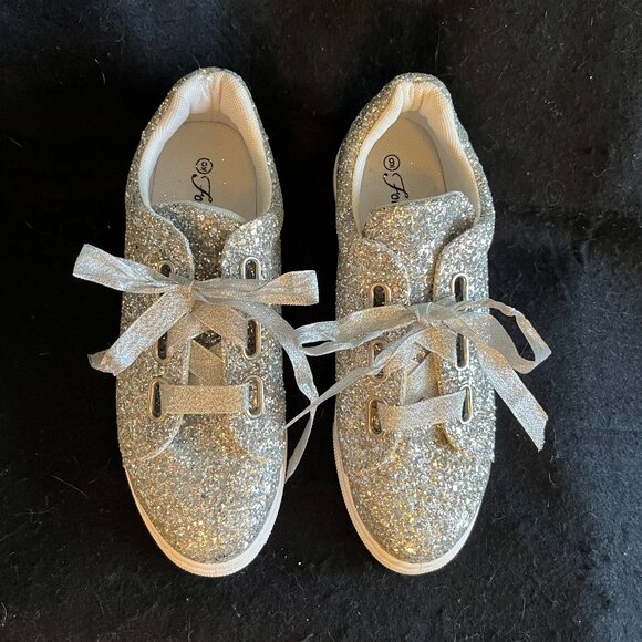 Forever 21 Shoes - ‘Forever 21’ Silver Gliiter Sneakers*